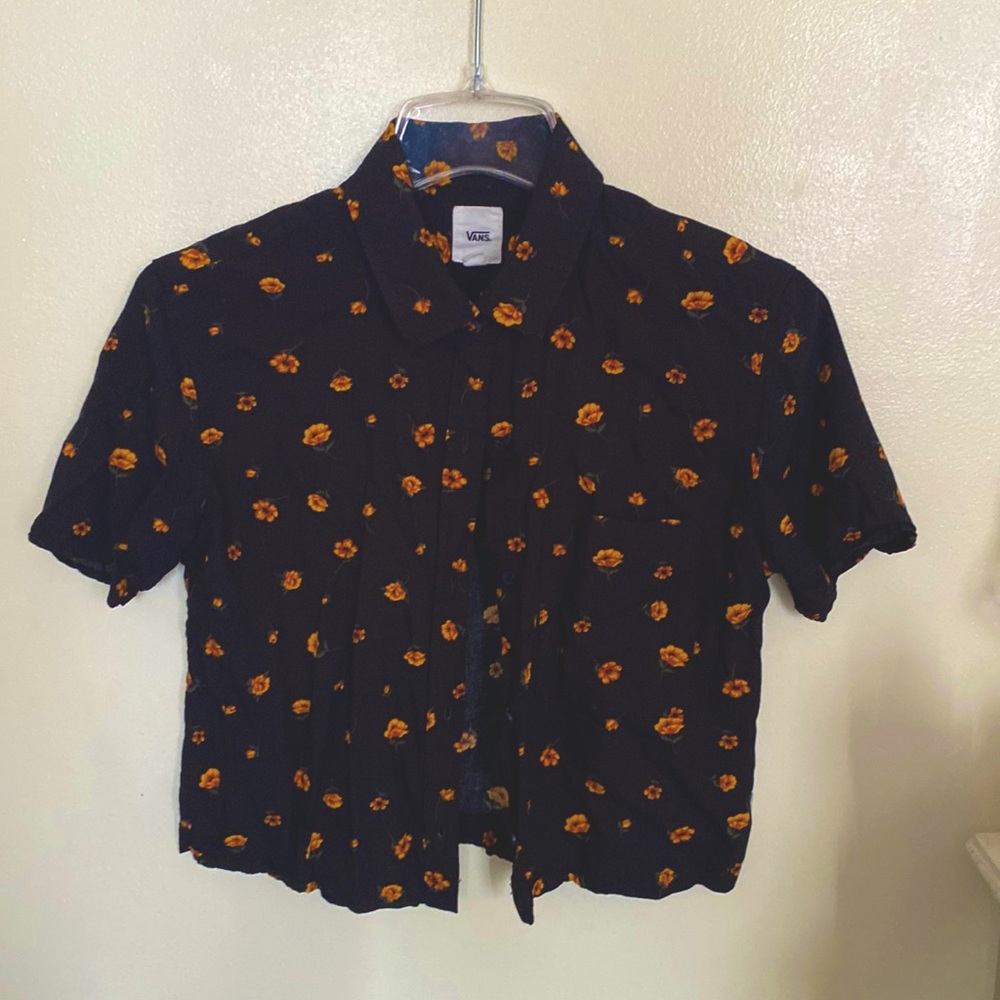 Vans Flower Print Button Down